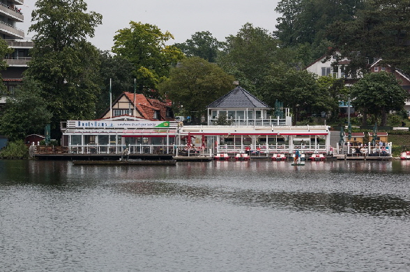 Das Bootshaus, unser Restaurant f�r die Mittagsrast