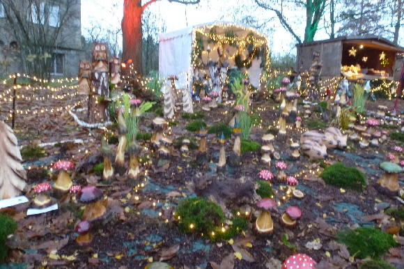 Die St�nde integriert in den Parkanlagen