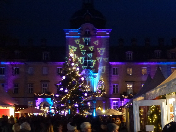 Illumination an der Schlossfassade