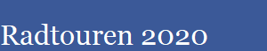 Radtouren 2020