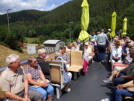 Wir durften in einem offenen Wagen der Oberweißbacher Bergbahn fahren.