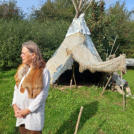 Vor einem Nomadenzelt