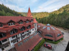 Blick aus dem 5. Stock vom Waldhotel, also dem Hotel Las (Wald)